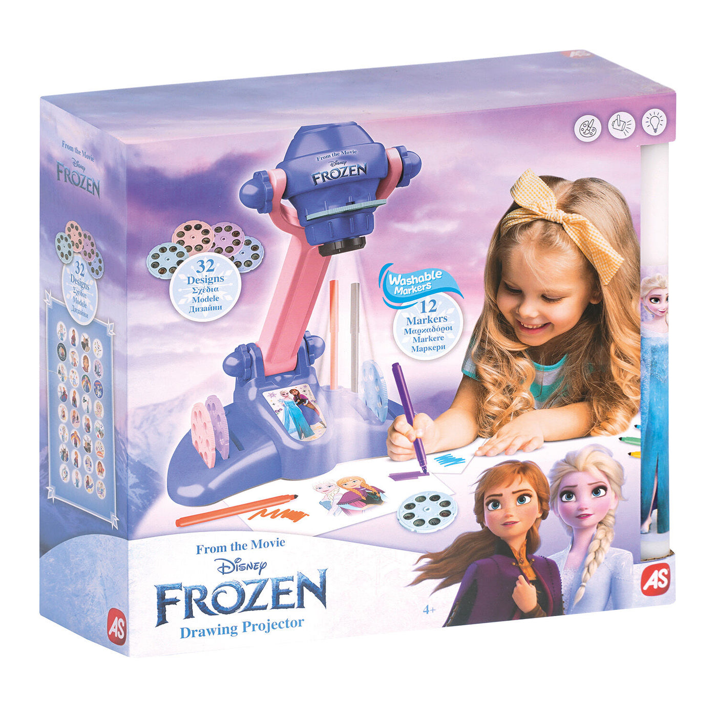 Λαμπάδα AS Προτζέκτορας Ζωγραφικής Disney Frozen (1500-54008) - Fun Planet