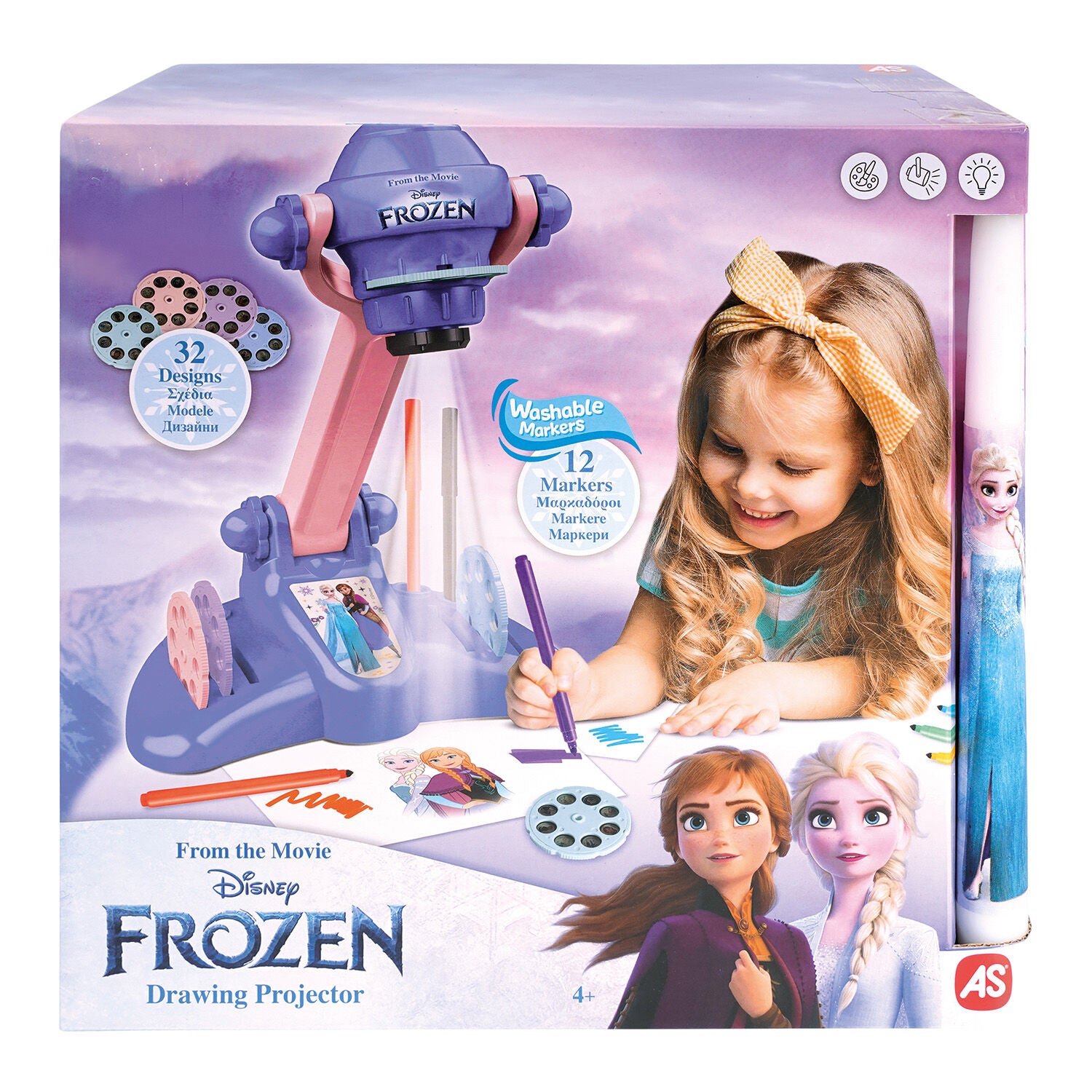 Λαμπάδα AS Προτζέκτορας Ζωγραφικής Disney Frozen (1500-54008) - Fun Planet