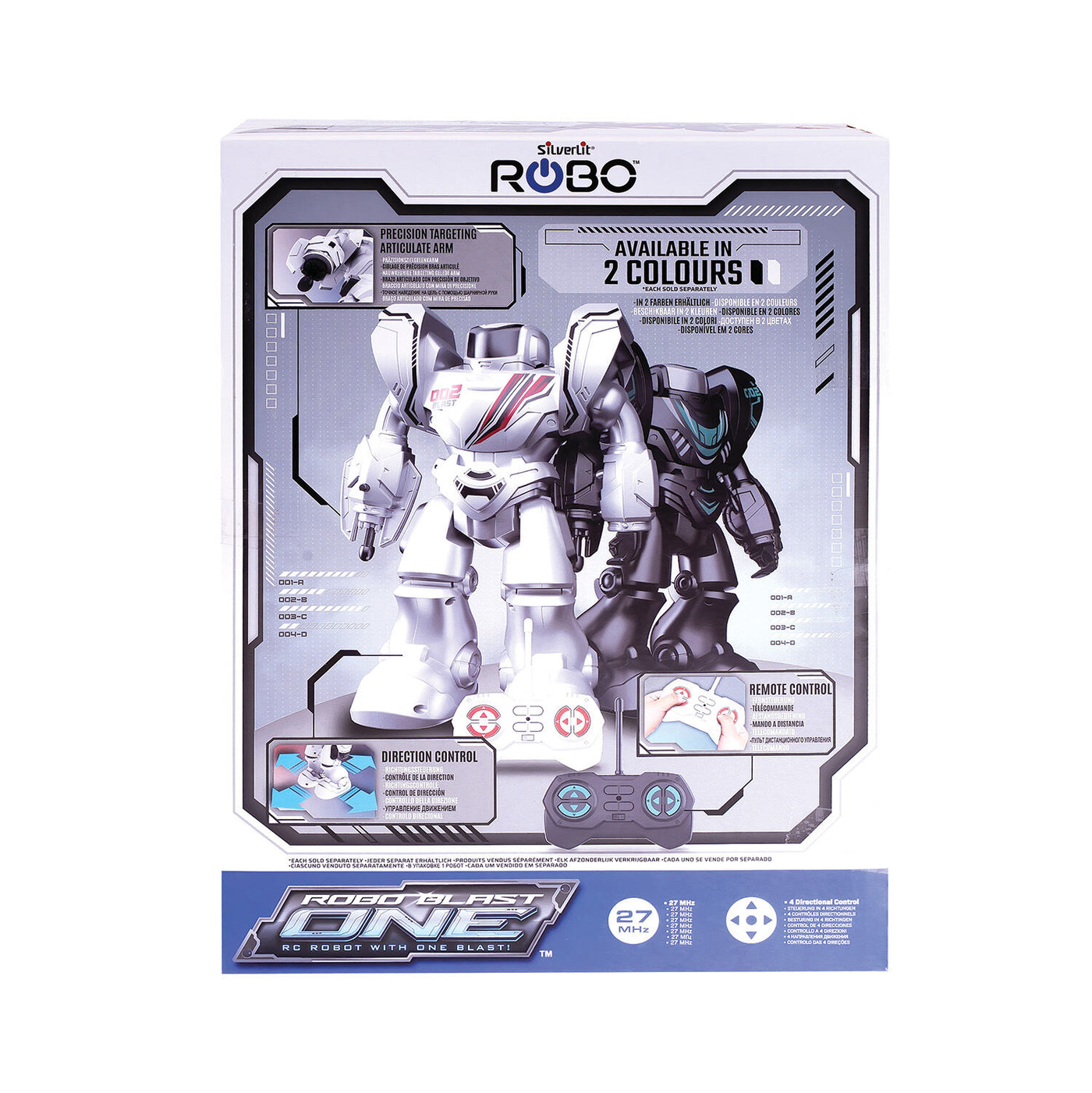 Λαμπάδα Silverlit Ycoo Robo Blast One Τηλεκατευθυνόμενα Ρομπότ Λευκό (1500-88589)