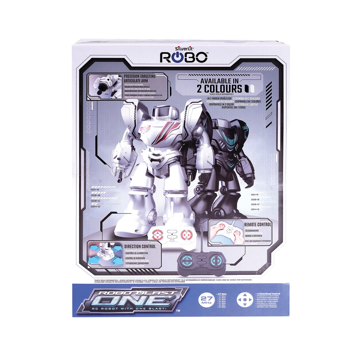 Λαμπάδα Silverlit Ycoo Robo Blast One Τηλεκατευθυνόμενα Ρομπότ Λευκό (1500-88589)