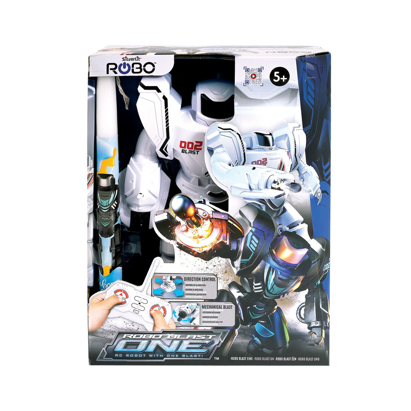 Λαμπάδα Silverlit Ycoo Robo Blast One Τηλεκατευθυνόμενα Ρομπότ Λευκό (1500-88589)