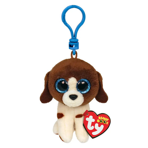 TY Beanie Boos Muddles Χνουδωτό Κλιπ Σκυλάκι Καφέ Και Λευκό 8.5εκ (1607-35245) - Fun Planet