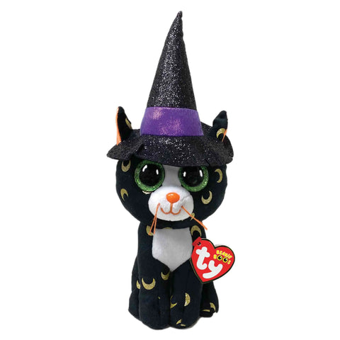 TY Beanie Boos Pandora Χνουδωτό Γατόυλα Με Καπέλο Halloween Μαύρο 15εκ (1607-36235)
