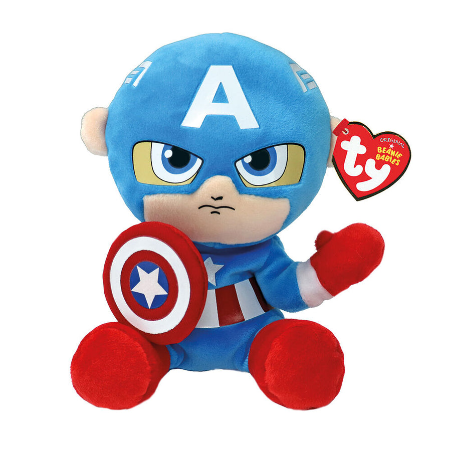 TY Beanie Babies Χνουδωτό Captain America 15εκ (1607-44002) - Fun Planet