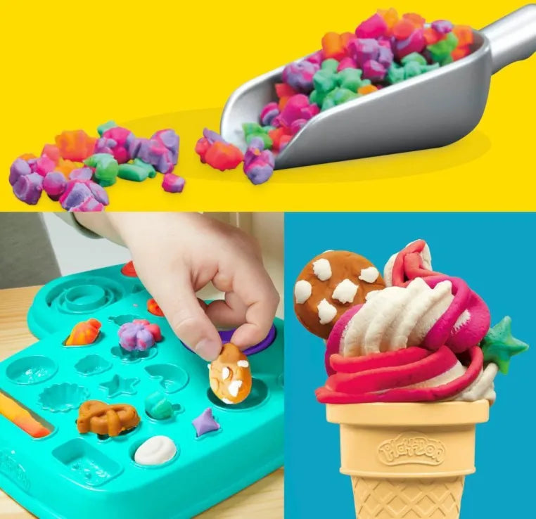 Play-Doh: Rainbow Swirl Ice Cream Playset (G0028) - Fun Planet