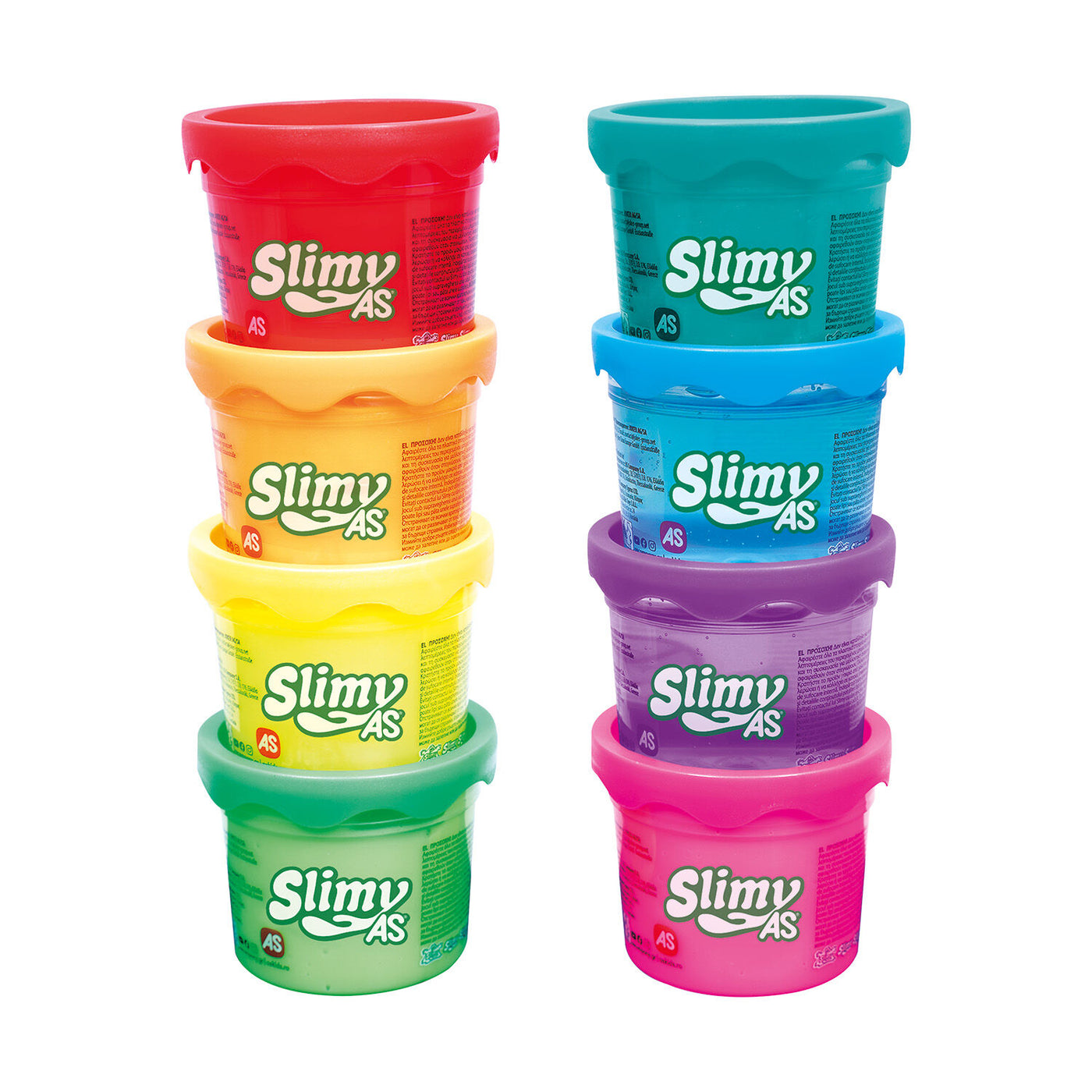 Slimy AS Χλαπάτσα Σετ 8 Βαζάκια 2oz Σε Σακουλάκι (1863-36052) - Fun Planet