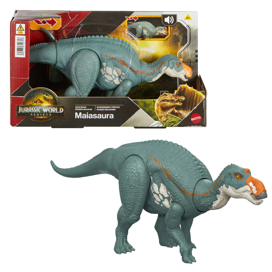 Jurassic World Rebirth Wild Roar Δεινόσαυροι με Κινούμενα Μέλη Λειτούργια Επίθεσης & Ήχους Maiasaura (JGC82) - Fun Planet