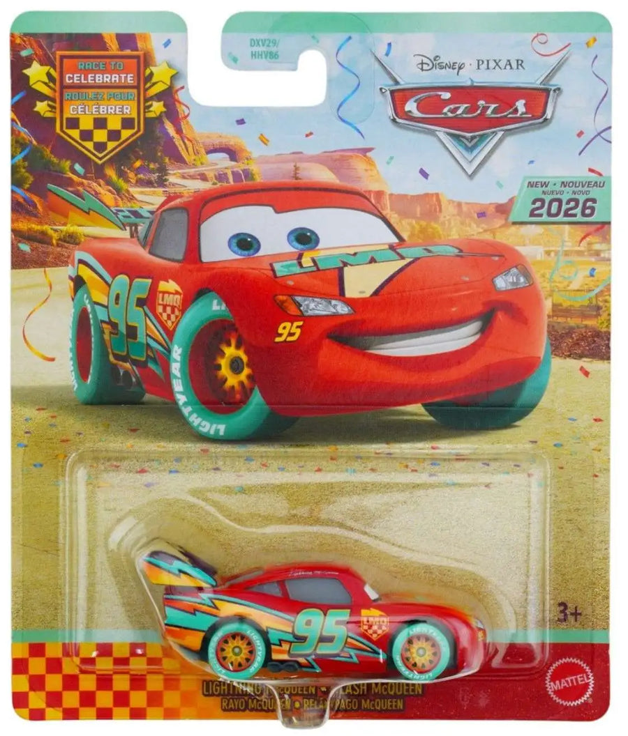 Disney Pixar Cars Αυτοκινητάκια Race To Celebrate Lightning McQueen (JJW65)