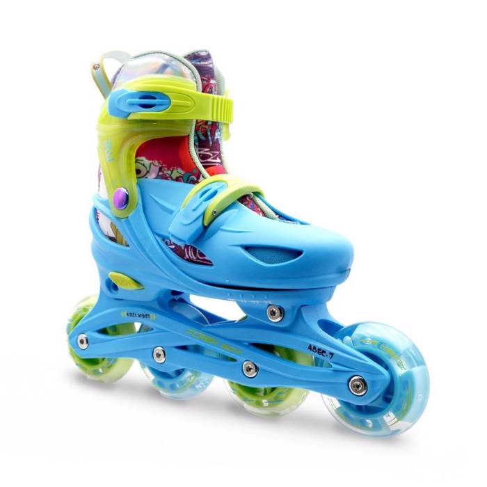 PLY Flash Boy Αυξομειούμενα Πατίνια Γαλάζιο Λάιμ (18.400901) - Fun Planet