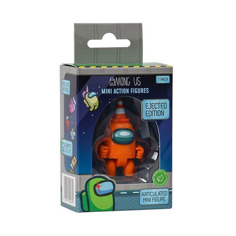 Among Us Mini Action Figure - Ejected Edition 1 Pack S3 Orange Cone Hat (AU6301) - Fun Planet