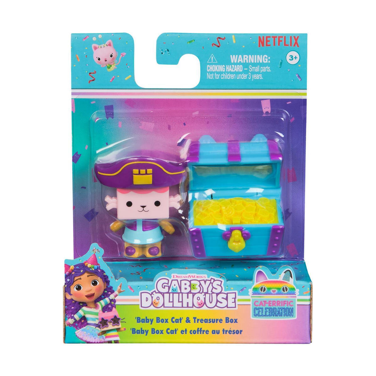 Gabby's Dollhouse: Cat-Errific Celebration - 'Baby Box Cat' & Treasure Box (20149924) - Fun Planet