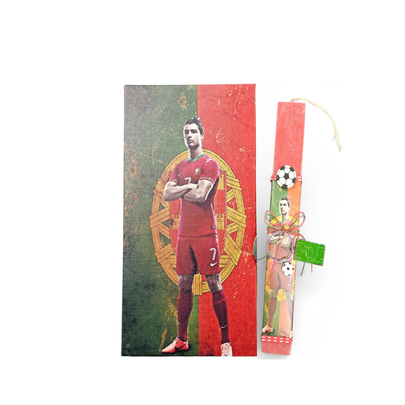 Λαμπάδα Αρωματική με Καμβά 30x15x2εκ Ronaldo & Κουτί Δώρου (K844) - Fun Planet