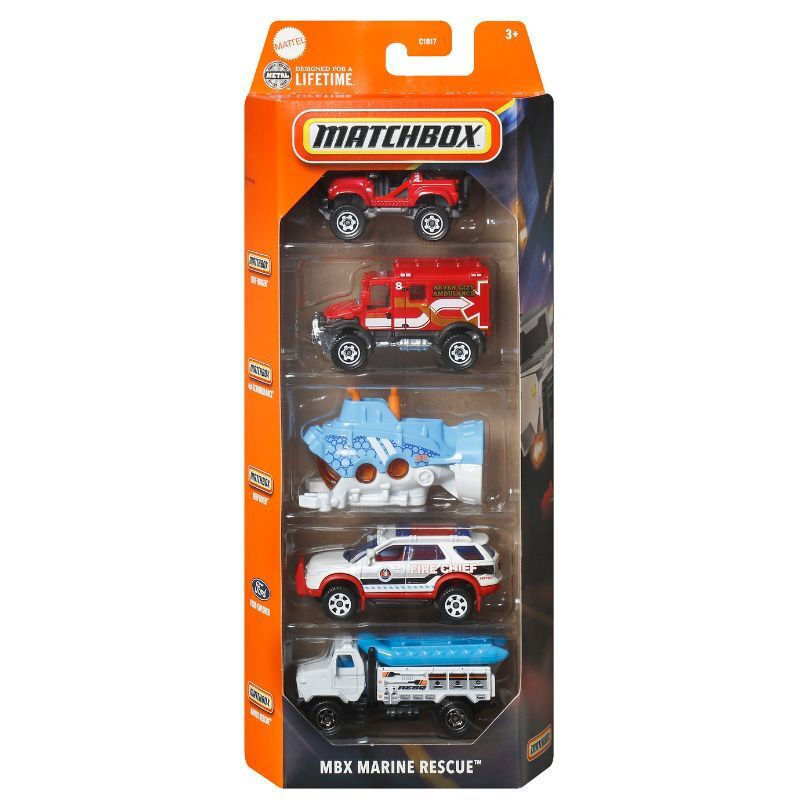 Matchbox Aυτοκινητάκια Σετ των 5 MBX Marine Rescue (JBX29) - Fun Planet