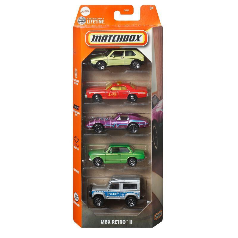 Matchbox Aυτοκινητάκια Σετ των 5 MBX Retro II (JBX26)