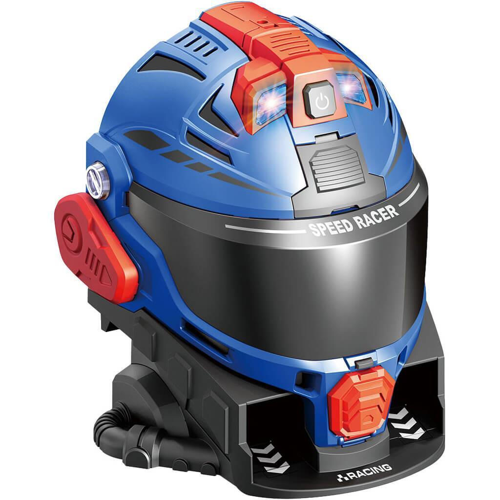 Πάρκινγκ Κράνος Μπλε με 2 Μεταλλικά Αυτοκίνητα με Φως και Ήχο 27x20x29cm Luna (623198) - Fun Planet