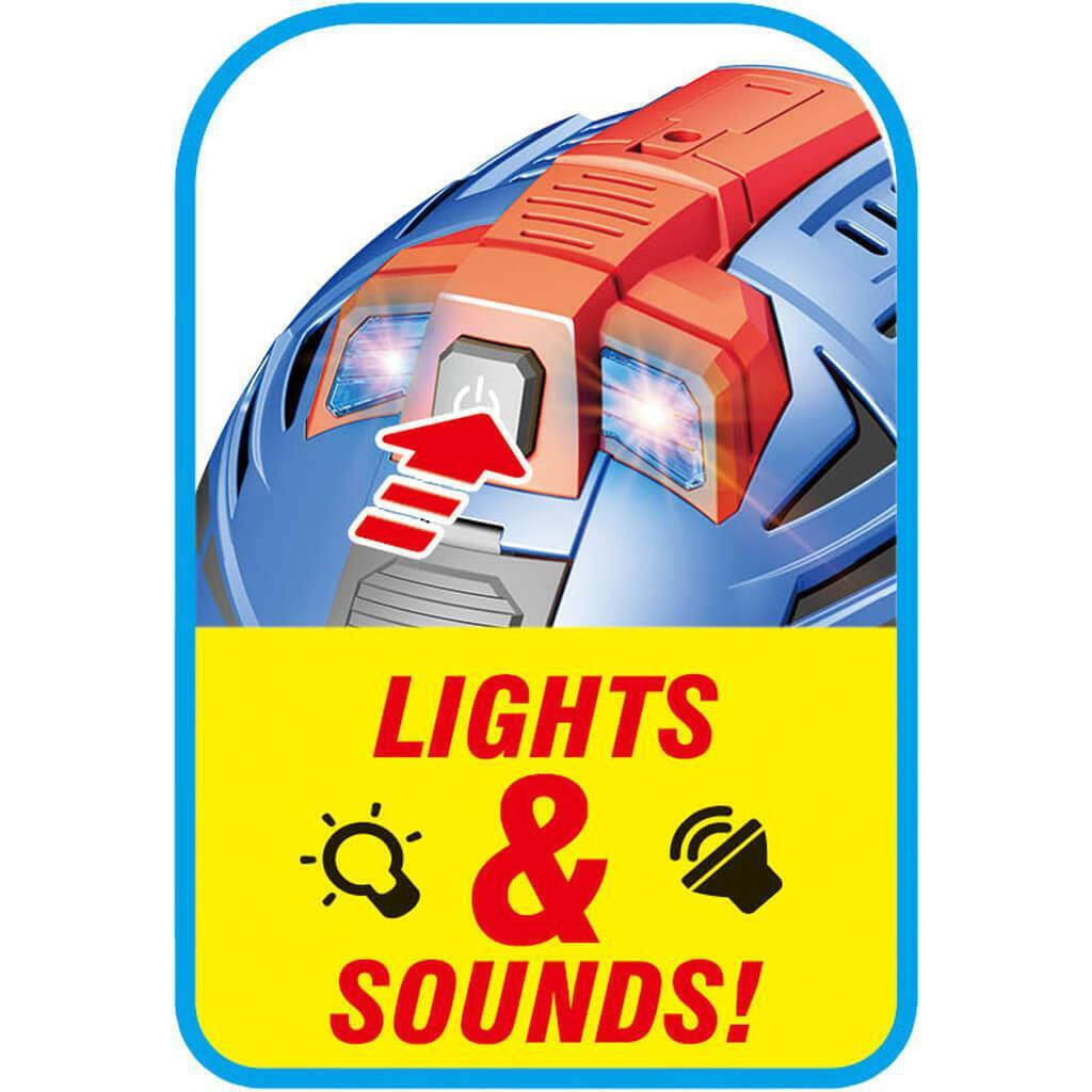 Πάρκινγκ Κράνος Μπλε με 2 Μεταλλικά Αυτοκίνητα με Φως και Ήχο 27x20x29cm Luna (623198) - Fun Planet