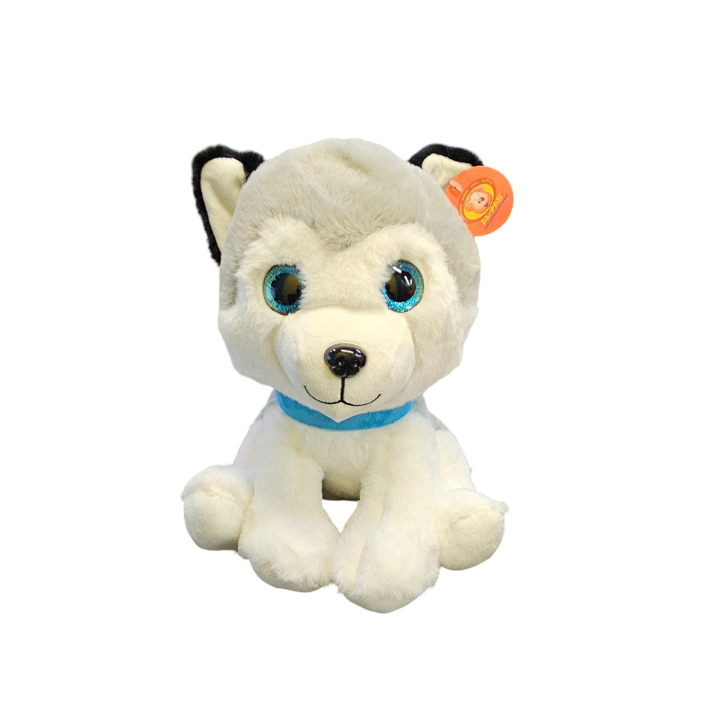 Λούτρινο Σκυλάκι Χάσκι Μπλε Μάτια 30cm (4274) - Fun Planet