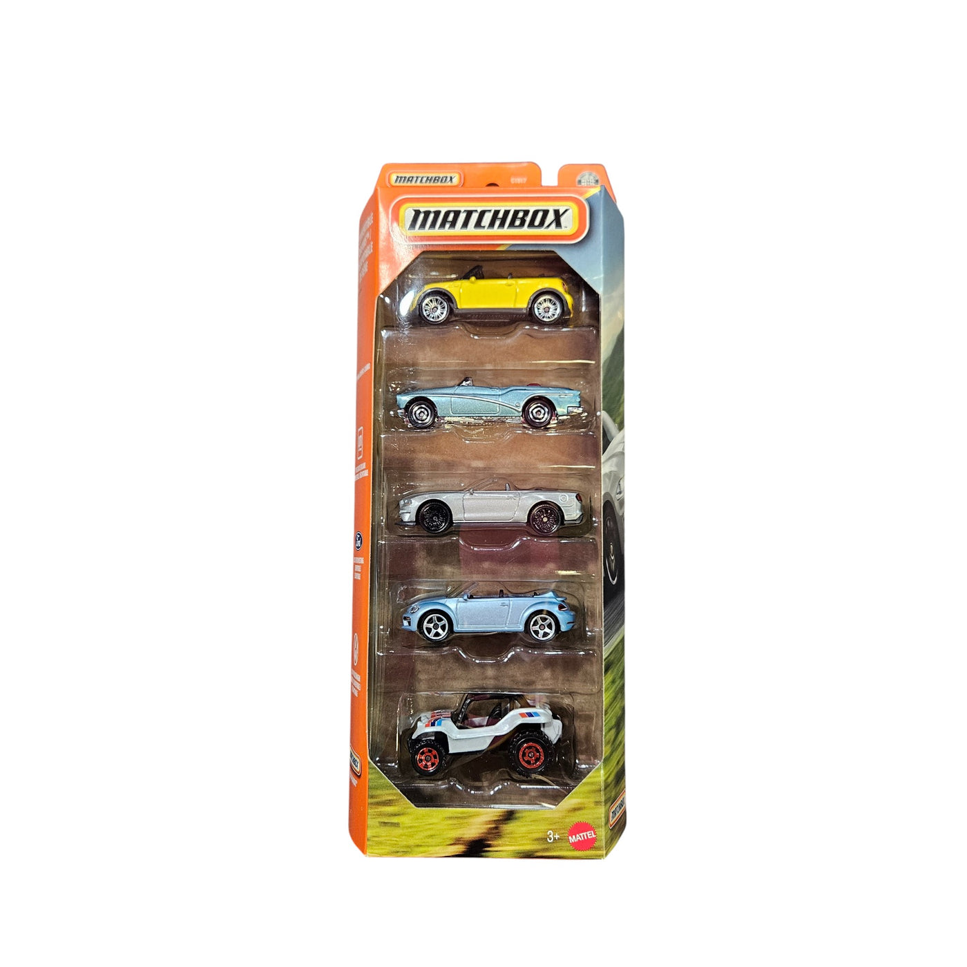 Matchbox Cars Set of 5 MBX Convertible Cruisers (JBX30)