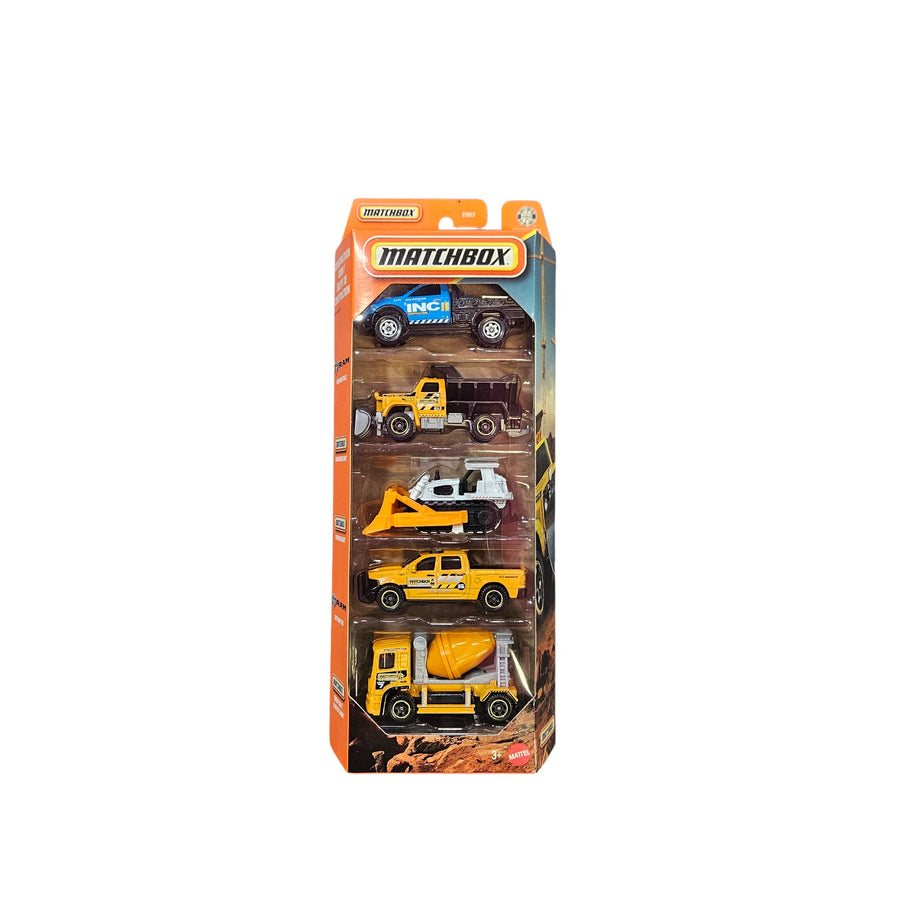 Matchbox Aυτοκινητάκια Σετ των 5 Construction Crew (JJP26)