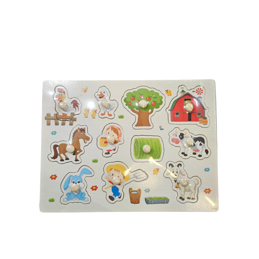 Wooden Puzzle Wedges Jungle Animals (A-3014)