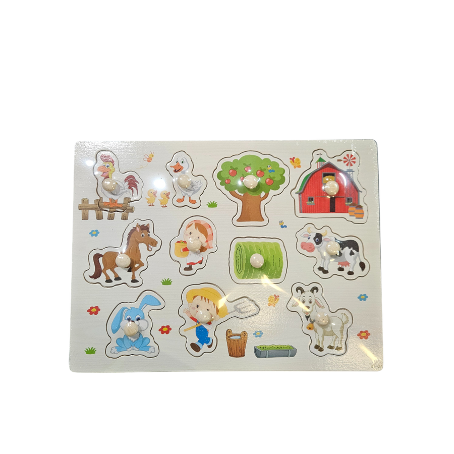 Wooden Puzzle Wedges Jungle Animals (A-3014)