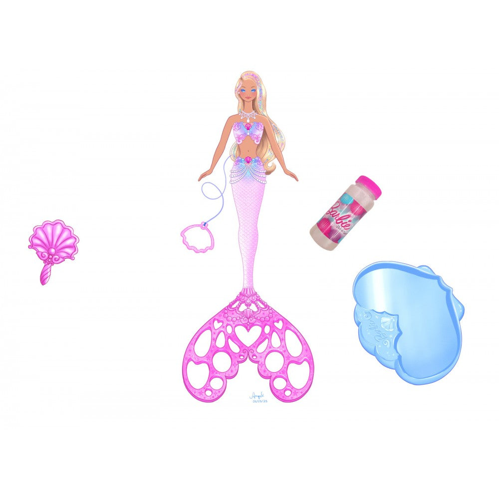 Παιχνιδολαμπάδα Barbie Γοργόνα με Φούσκες (JLW56)