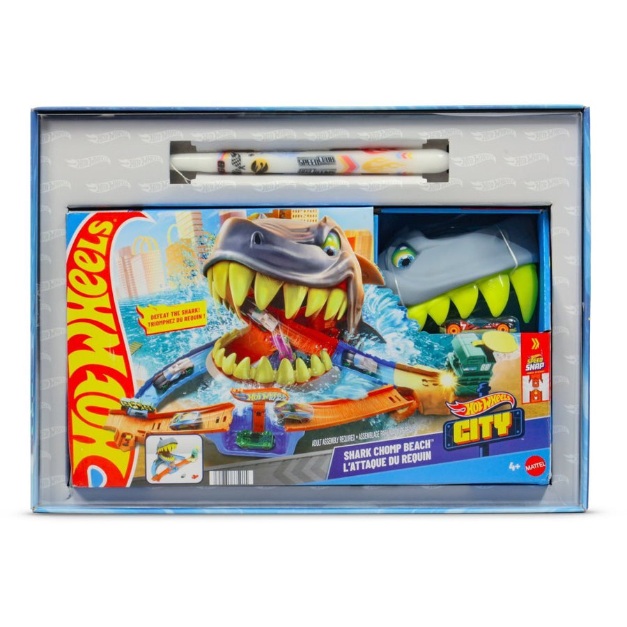 Παιχνιδολαμπάδα Hot Wheels City Επίθεση Καρχαρία Shark Chomp Beach (JHL96)