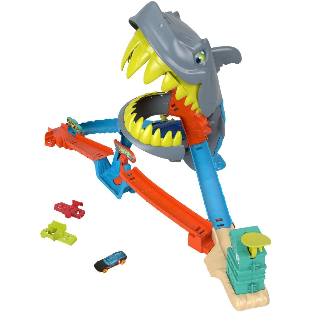 Παιχνιδολαμπάδα Hot Wheels City Επίθεση Καρχαρία Shark Chomp Beach (JHL96)