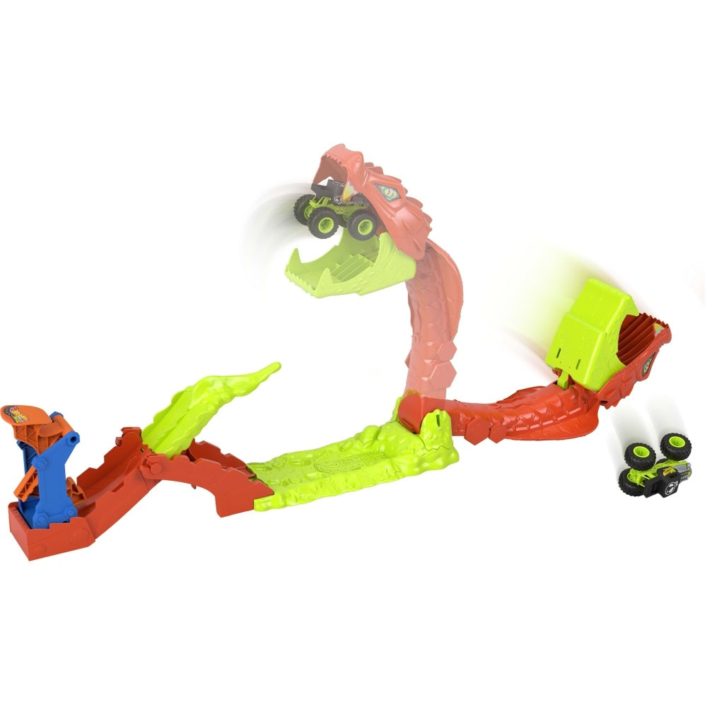 Παιχνιδολαμπάδα Hot Wheels Monster Trucks Επίθεση Φιδιού Snake Slam Takedown (JJN44)