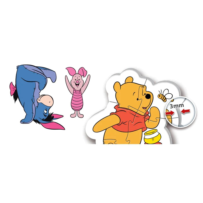 Clementoni Τα Πρώτα Μου Παζλ 1X3 + 1X6 + 1X9 + 1X12 Super Color Disney Winnie The Pooh (1200-20820) - Fun Planet