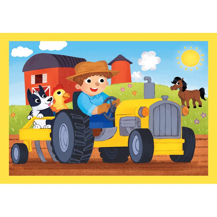 Clementoni Παιδικό Παζλ 4 in 1 Super Color Busy At Work 12-16-20-24 τεμάχια (1200-21741) - Fun Planet