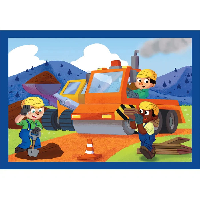 Clementoni Παιδικό Παζλ 4 in 1 Super Color Busy At Work 12-16-20-24 τεμάχια (1200-21741) - Fun Planet