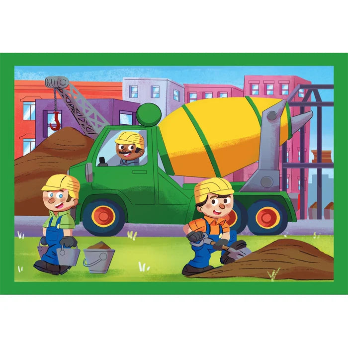 Clementoni Παιδικό Παζλ 4 in 1 Super Color Busy At Work 12-16-20-24 τεμάχια (1200-21741) - Fun Planet