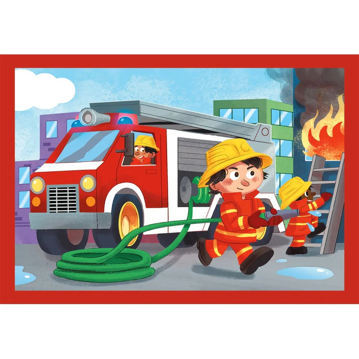 Clementoni Παιδικό Παζλ 4 in 1 Super Color Busy At Work 12-16-20-24 τεμάχια (1200-21741) - Fun Planet