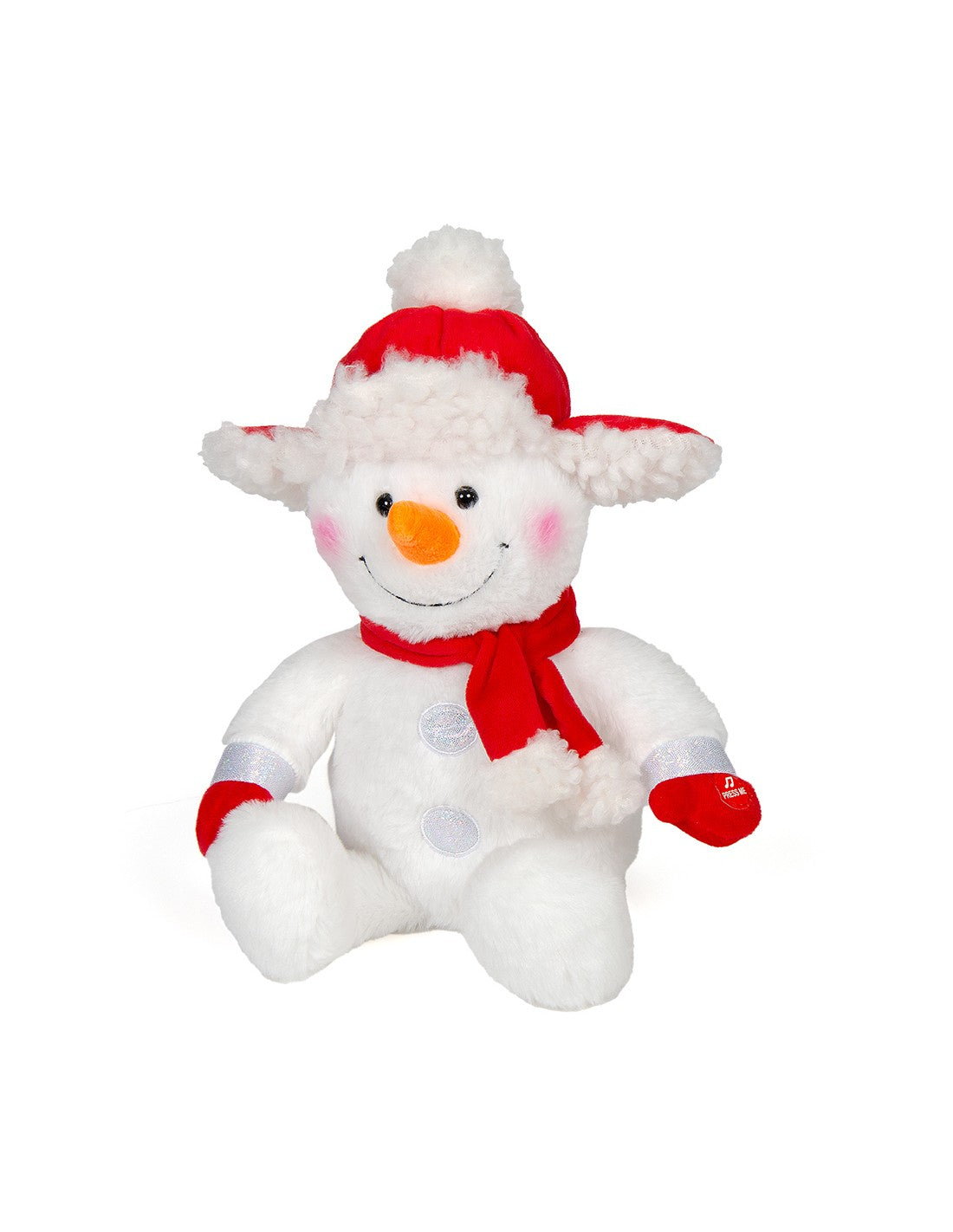 Χιονάνθρωπος με Κίνηση στη Μύτη και Φως 23εκ καθιστός 35εκ όρθιος (8189)