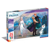 Clementoni Παζλ 24 Maxi Super Color Disney Frozen (1200-24242) - Fun Planet