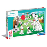 Clementoni Παζλ 24 Maxi Super Color Disney Classics Dalmations (1200-24245) - Fun Planet