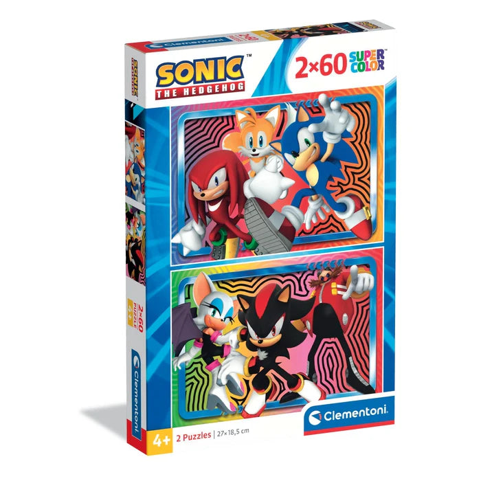 Clementoni Παζλ 2X60 Special Color Sonic The Hedgehog (1200-24821) - Fun Planet