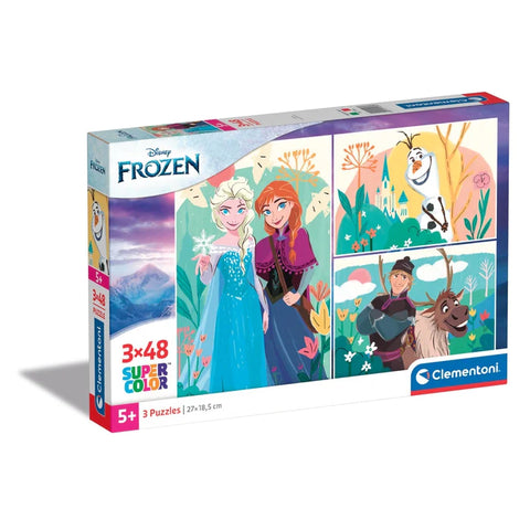 Clementoni Παζλ 3X48 Supercolor Disney Frozen (1200-25284) - Fun Planet