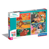 Clementoni Παζλ 3X48 Supercolor Disney Classics (1200-25285) - Fun Planet