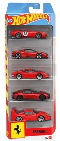 Hot Wheels Mainline Αυτοκινητάκια Σετ 5 τεμάχια Ferrari (JLN12) - Fun Planet