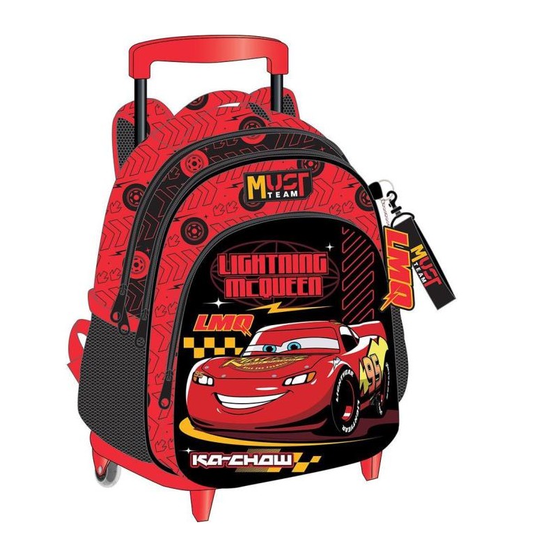 Σχολική Τσάντα Τρόλεϋ Νηπίου 27x10x31εκ 2 Θήκες Disney Cars (566035)