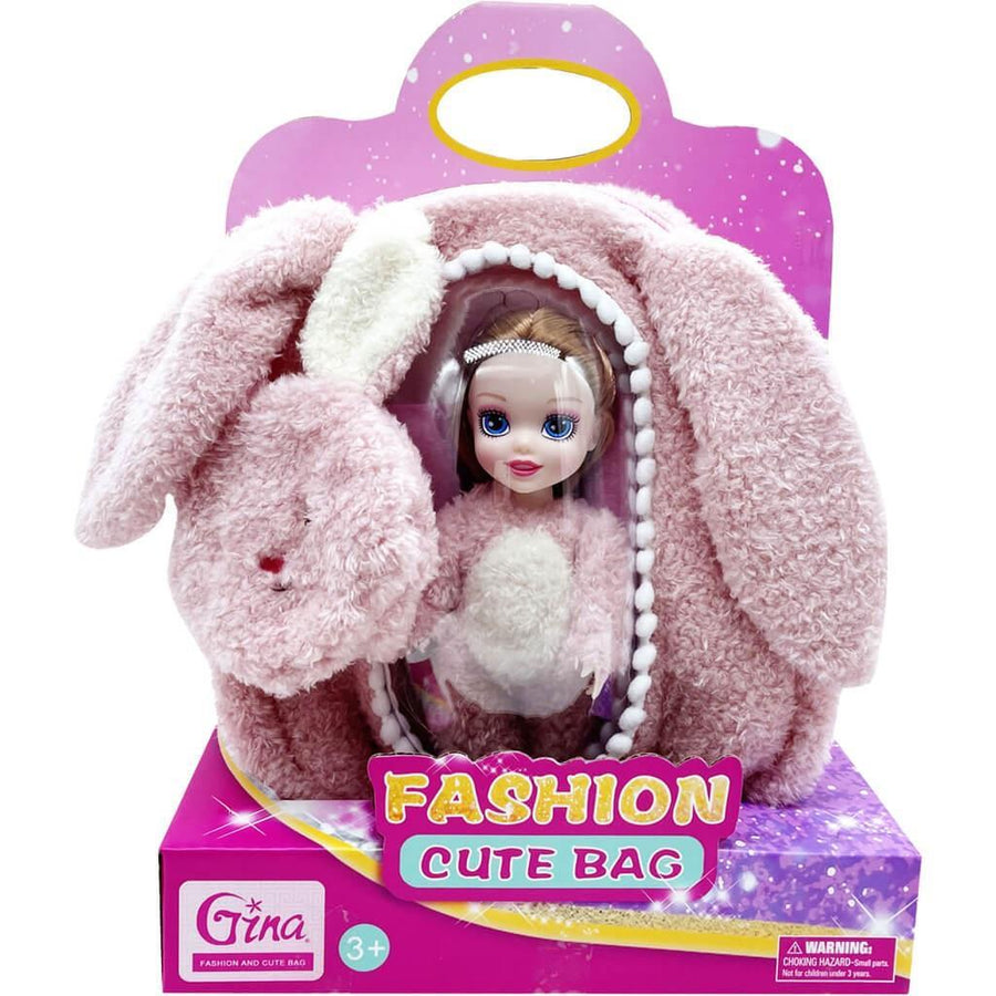 Τσάντα Πλάτης Λούτρινη με Κούκλα Luna Toys 20x9x27,5εκ (623228)