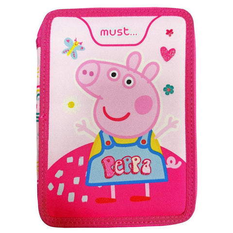 Peppa Pig Κασετίνα Διπλή Γεμάτη 15x5x21εκ Must (482742) - Fun Planet