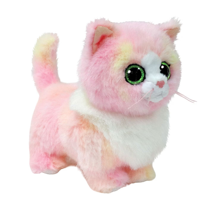 TY Beanie Boos Χνουδωτό Γατούλα Ροζ με Λευκό 15εκ (1607-37409) - Fun Planet