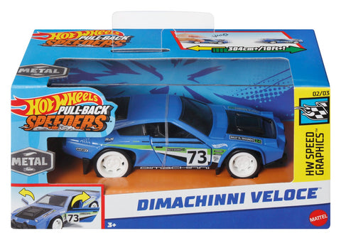 Hot Wheels Aυτοκινητάκι 1:43 Pull-Back Speeders Dimachinni Veloce (HWH35) - Fun Planet