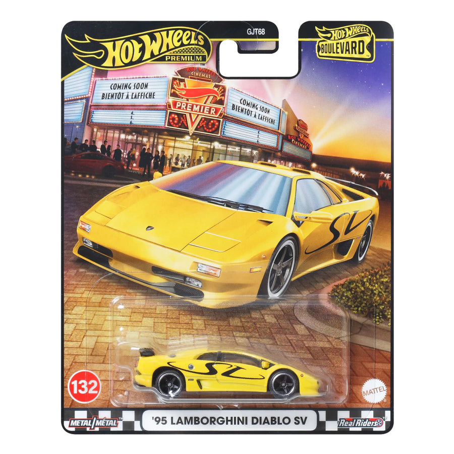 Hot Wheels Premium Boulevard Αυτοκινητάκι Συλλεκτικό '95 Lamborghini Diablo SV (JBL13) - Fun Planet