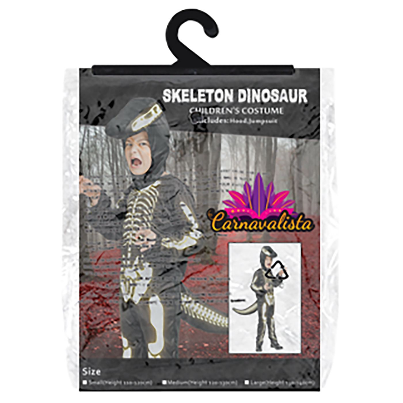 Στολή Παιδική Skeleton Dinosaur - Fun Planet