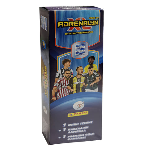 Λαμπάδα Panini Superleague Adrenalyn XL 2024 Metal Pocket Tin, Premium Gold Blister Set (PA.LA.SU.224) - Fun Planet