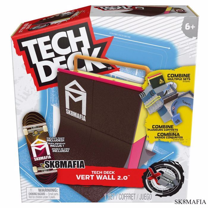 Tech Deck X-Connect Park Creator Vert Wall 2.0 - 1 Μινιατούρα Τροχοσανίδα και 1 Ράμπα (2014010) - Fun Planet